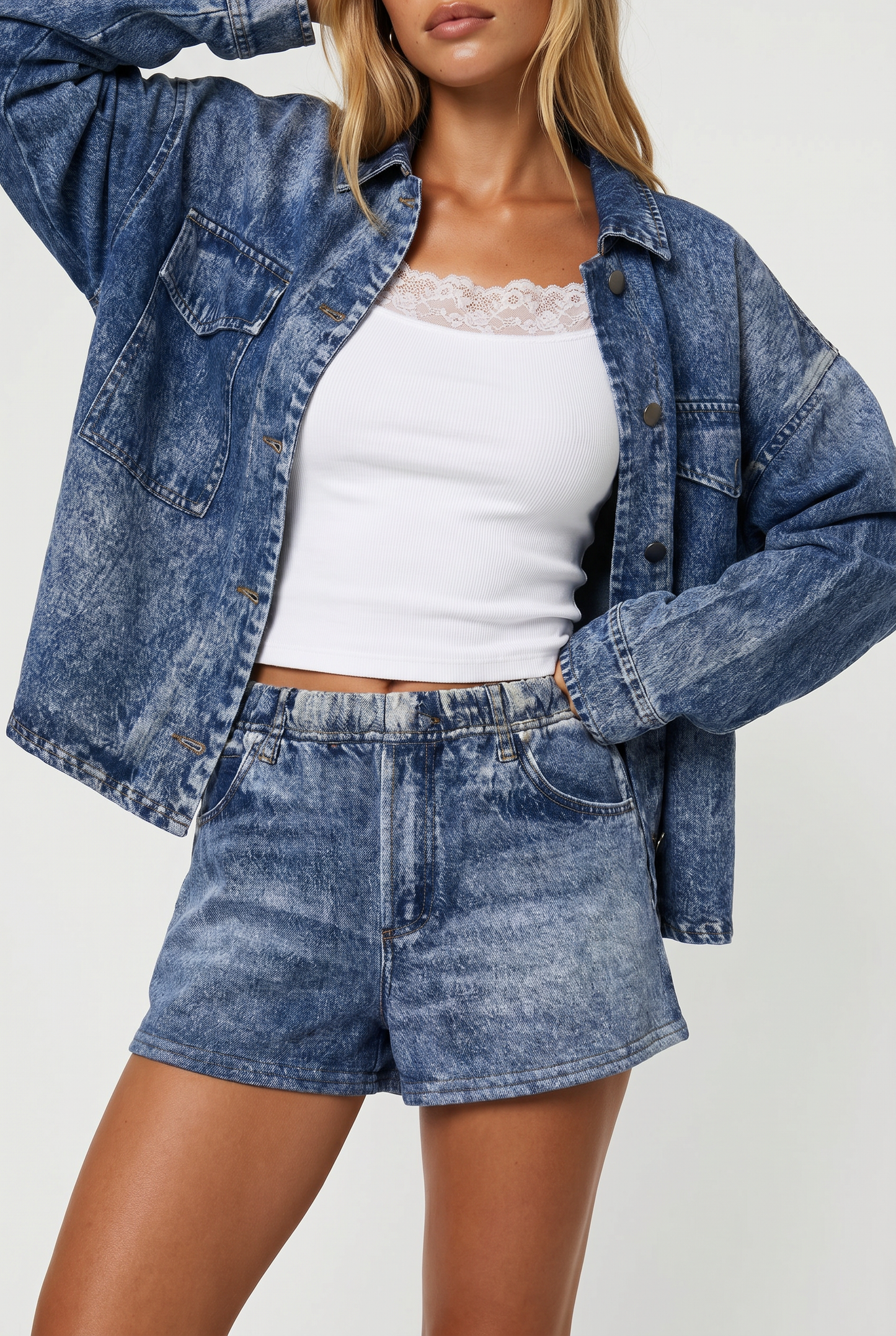 Arcadia Printed Denim Jacket