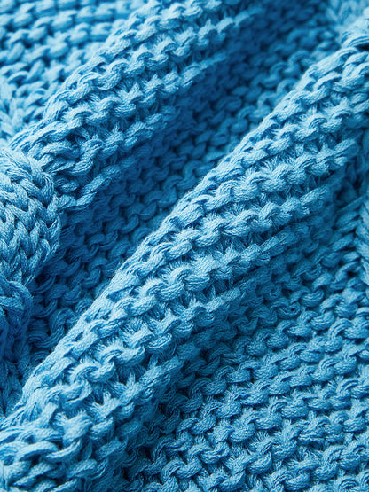 Cable-Knit Sleeveless Buttoned Vest