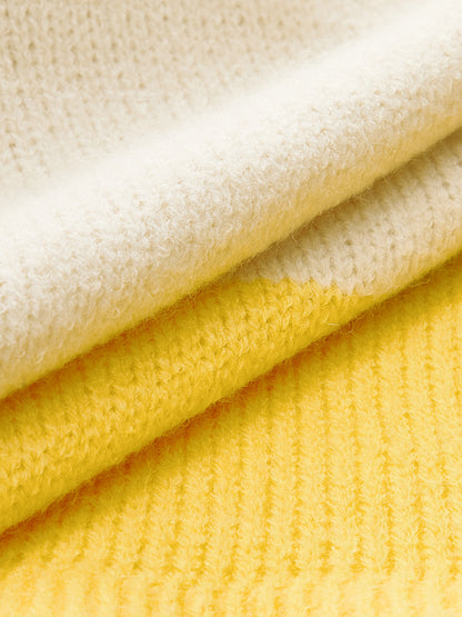 Knitted Colorblock Sweater Vest