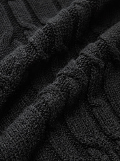 Cable-Knit Bow Cap Sleeve Vest