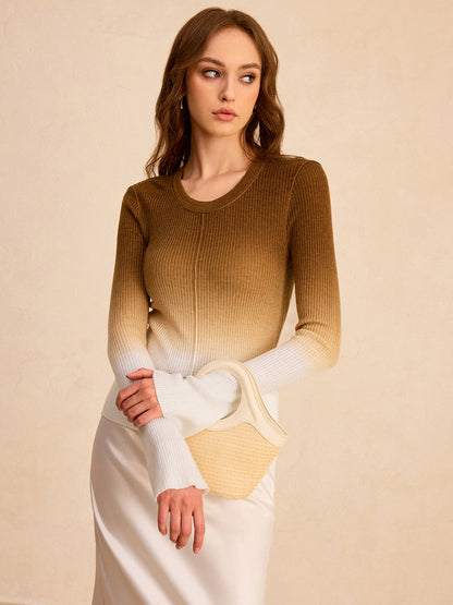 Ombre Slim Knit Top