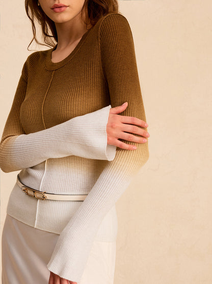Ombre Slim Knit Top