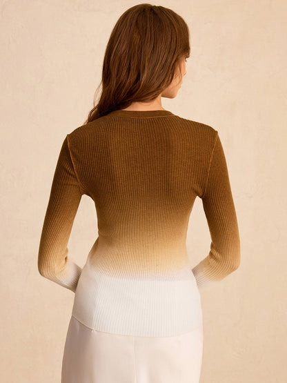 Ombre Slim Knit Top