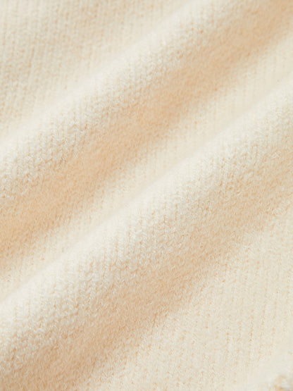 Twist V-Neck Leg-Of Mutton Sleeve Sweater