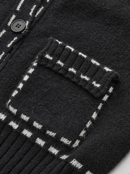 Contrast Trim Cardigan