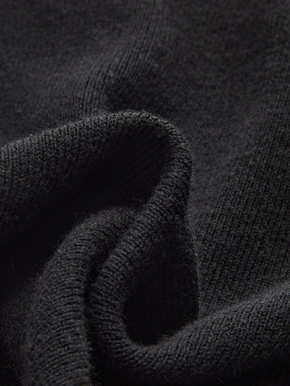 Contrast Trim Wool-Blend Knit Top