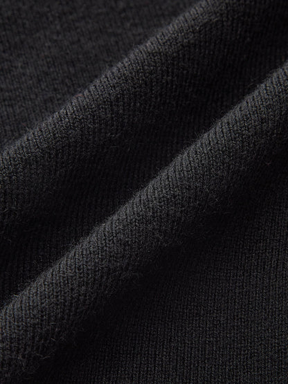 Contrast Trim Wool-Blend Knit Top