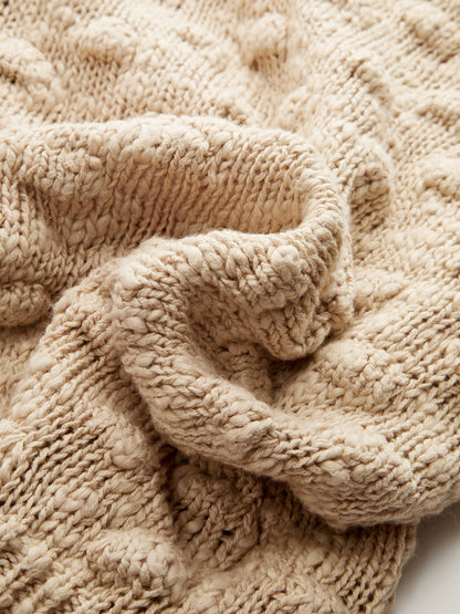 Bow Detail Textured Knit Cardigan