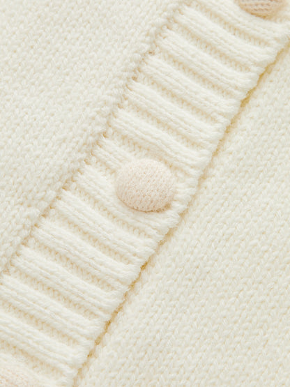 Tie-Back Button Knitted Cardigan