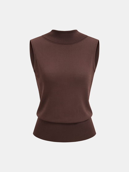 Backless Sleeveless Knit Top