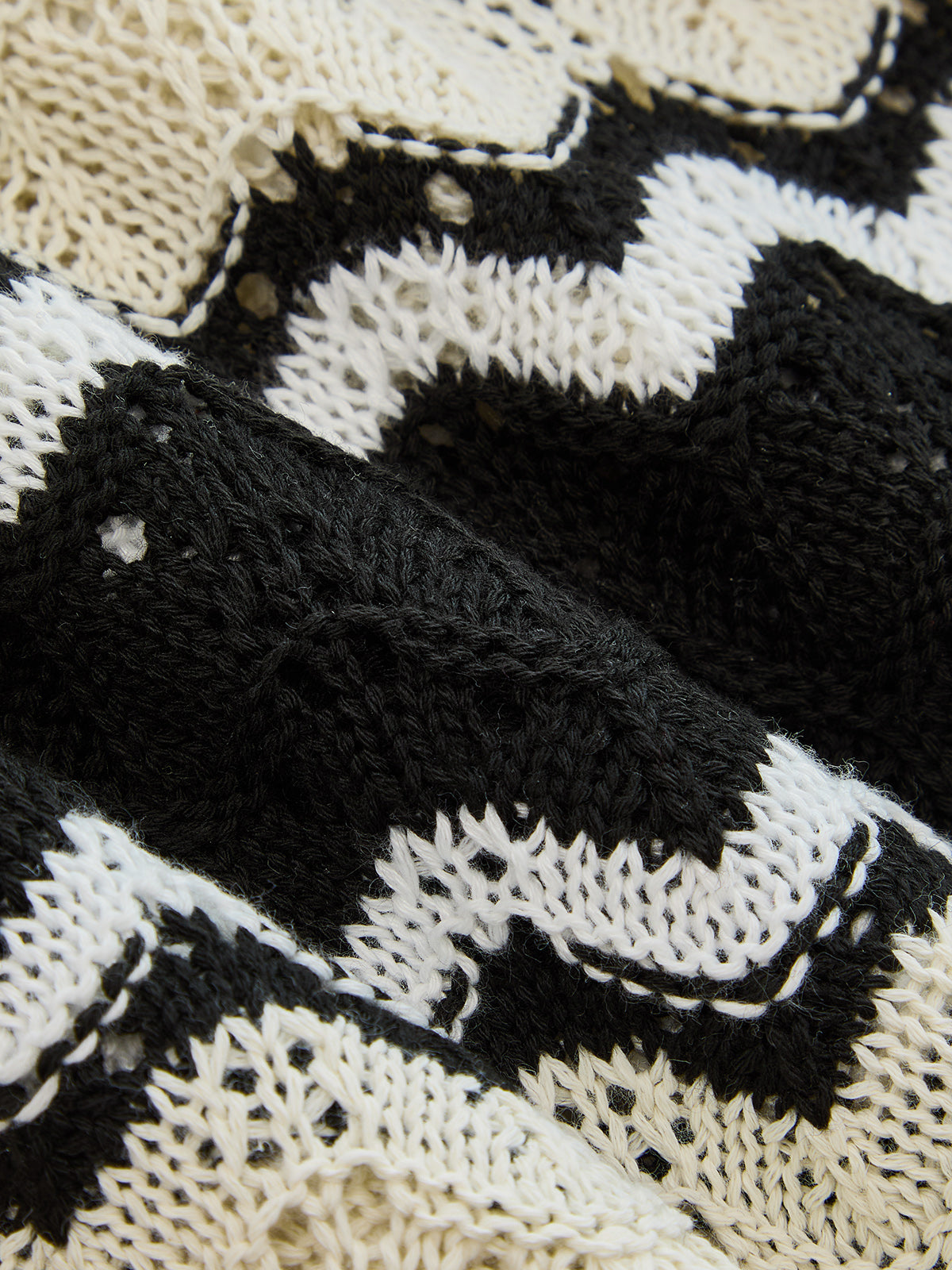 Wave Knit Button-Up Cardigan & Shorts Set