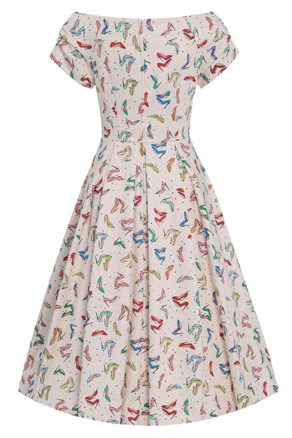 Lily Stiletto Print Off Shoulder Dress