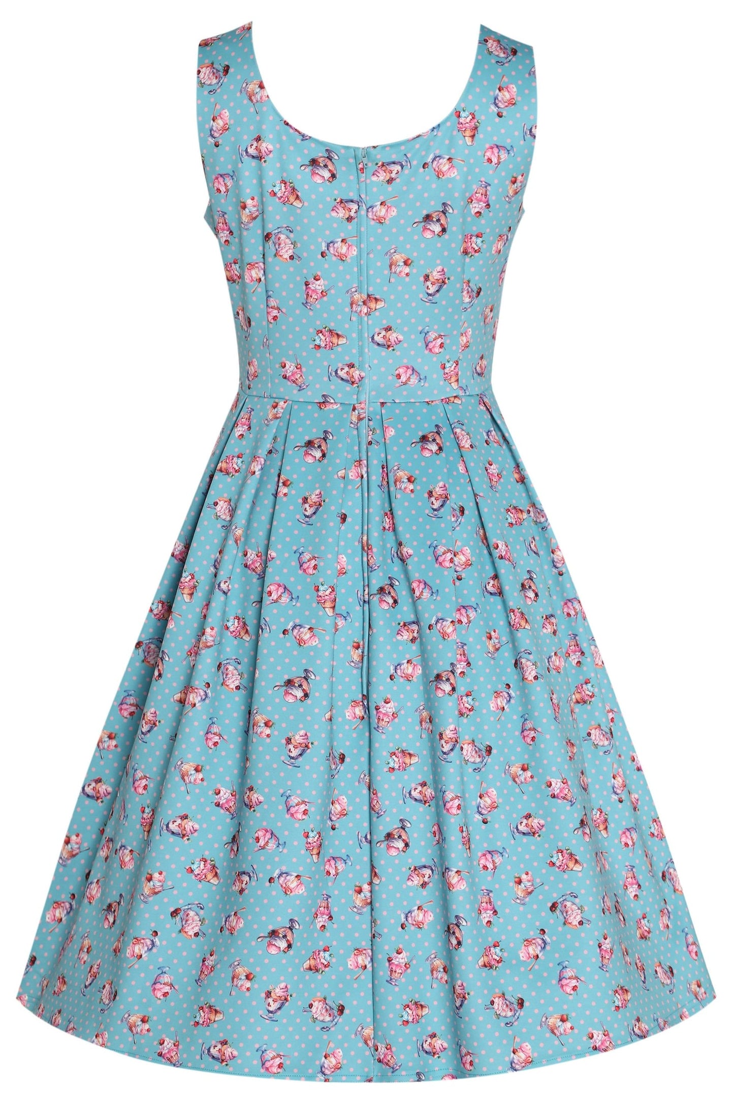 Amanda Sundae Blue Flared Dress