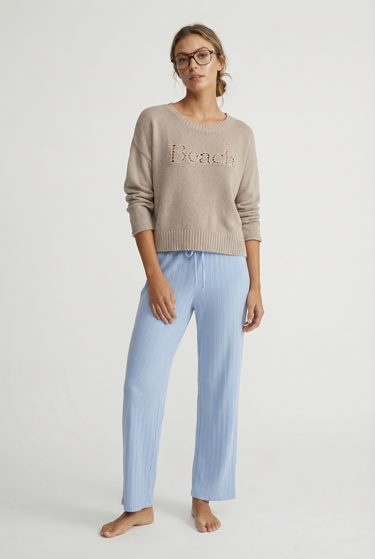 Beach Embroidered Sweater