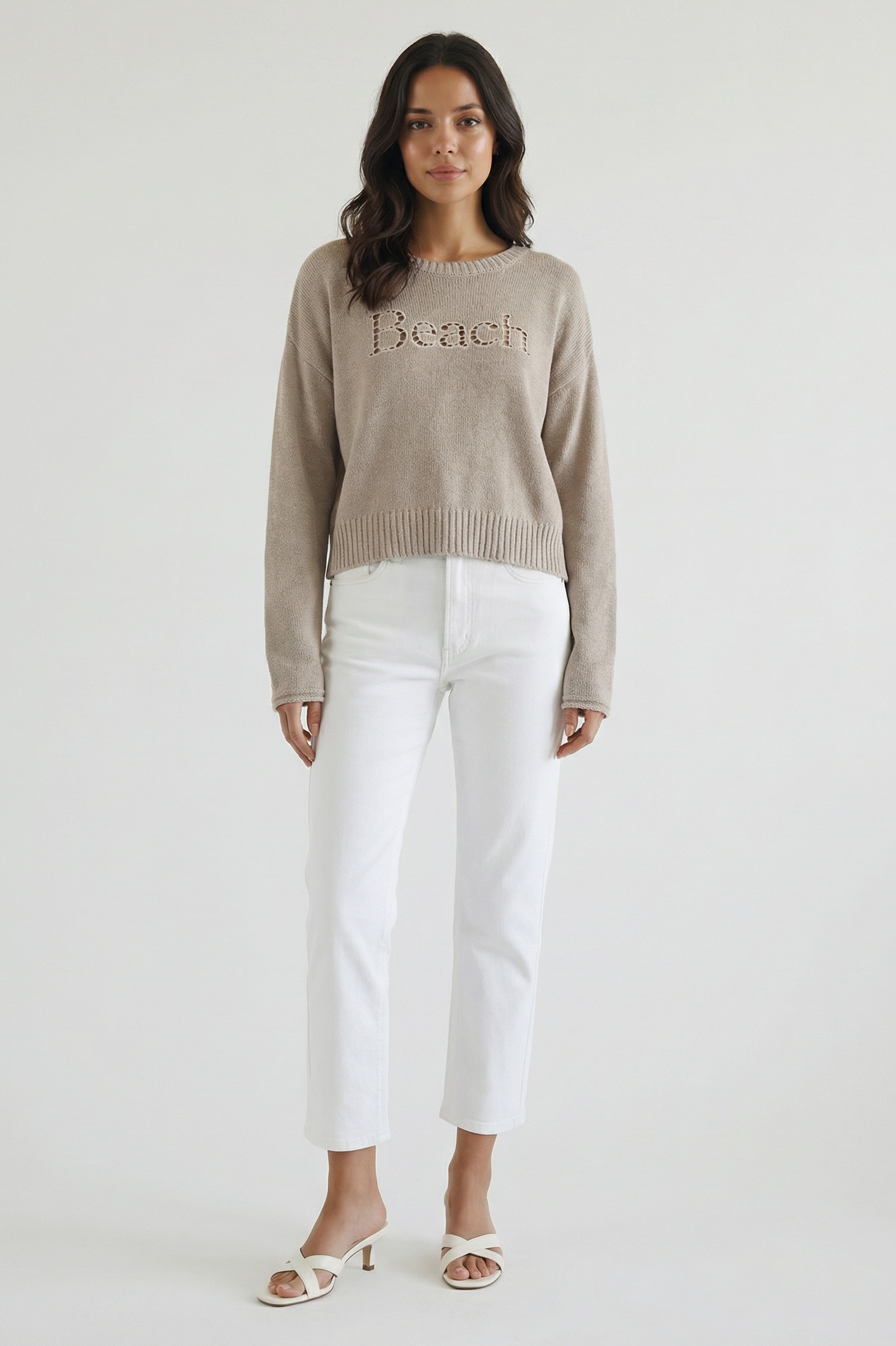 Beach Embroidered Sweater
