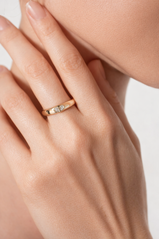 Bella Ring With Encrusted Bezel