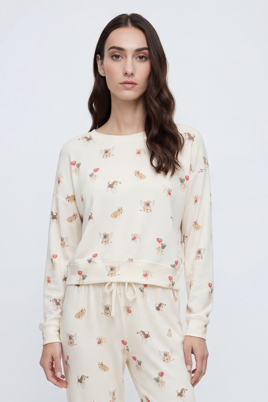 Bisous Love Pup Top