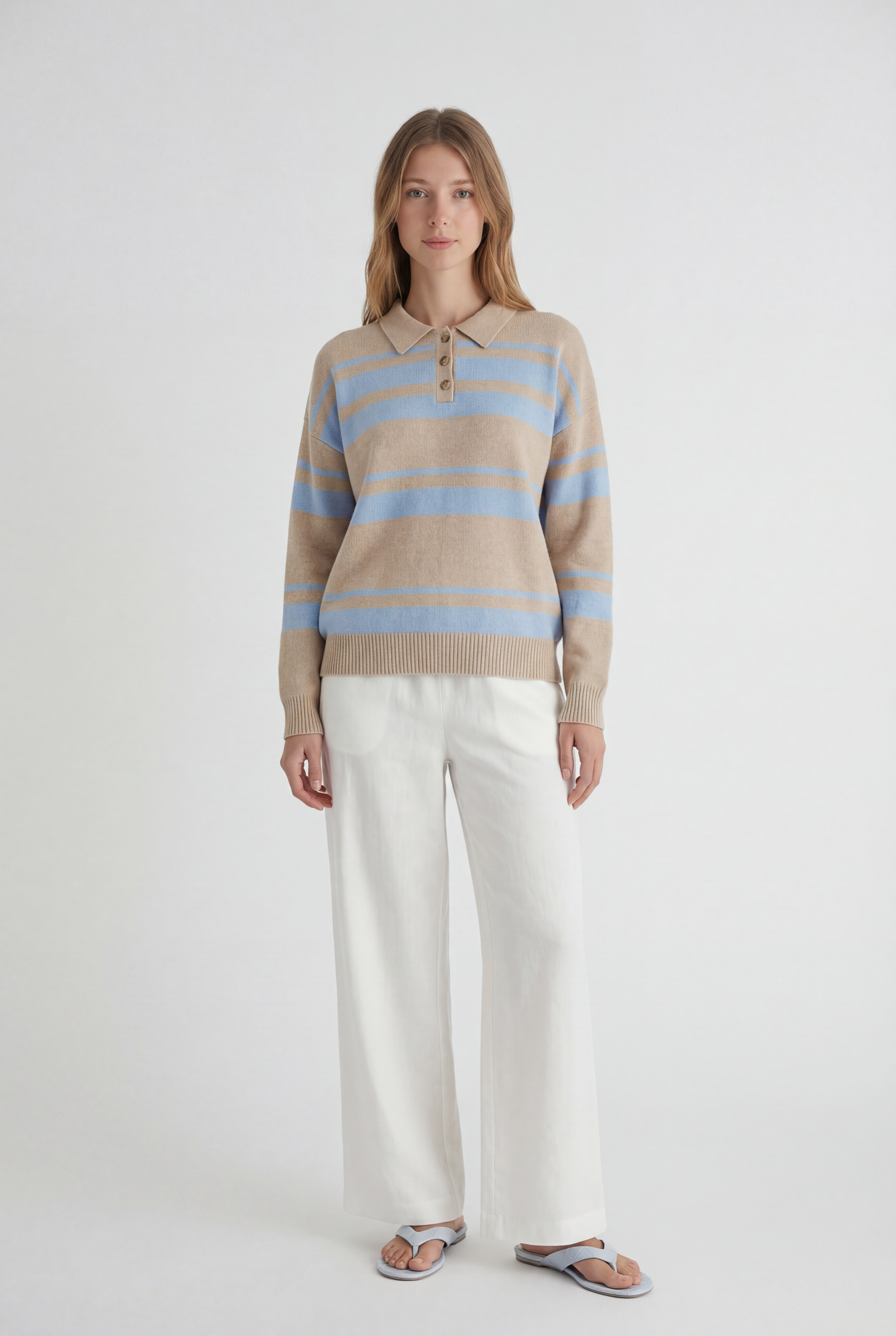Bond St Stripe Polo Sweater