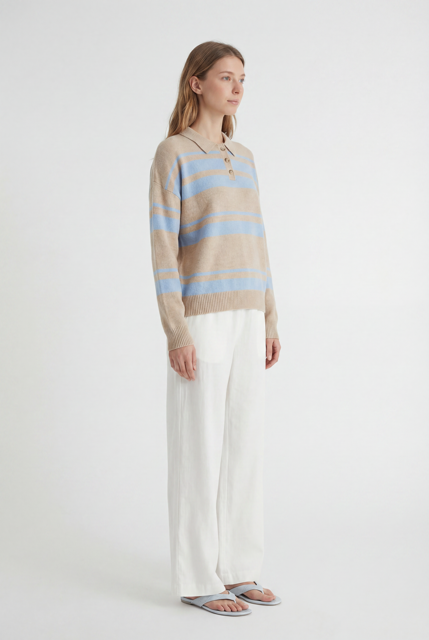Bond St Stripe Polo Sweater