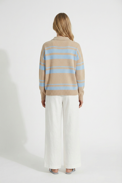 Bond St Stripe Polo Sweater