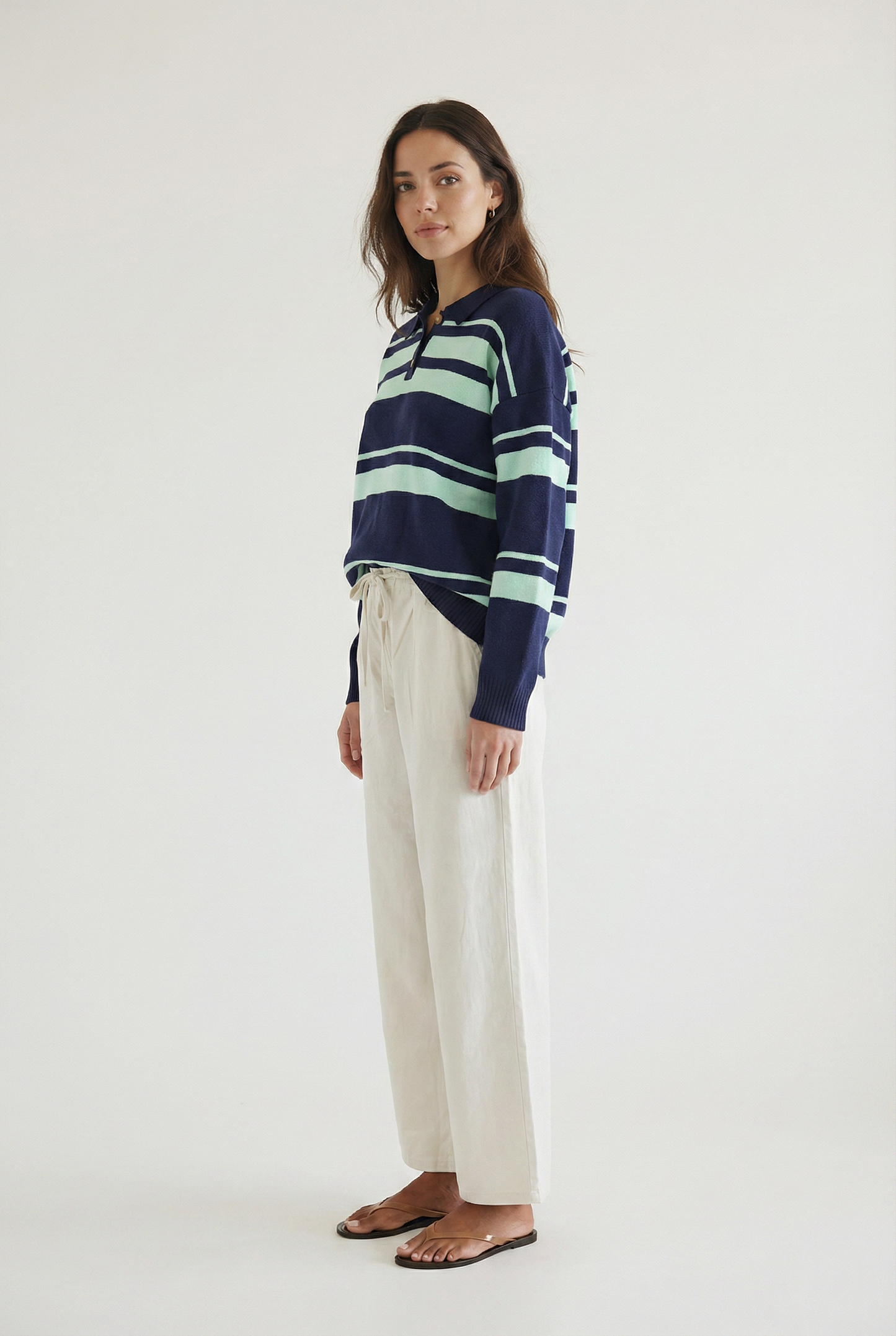 Bond St Stripe Polo Sweater