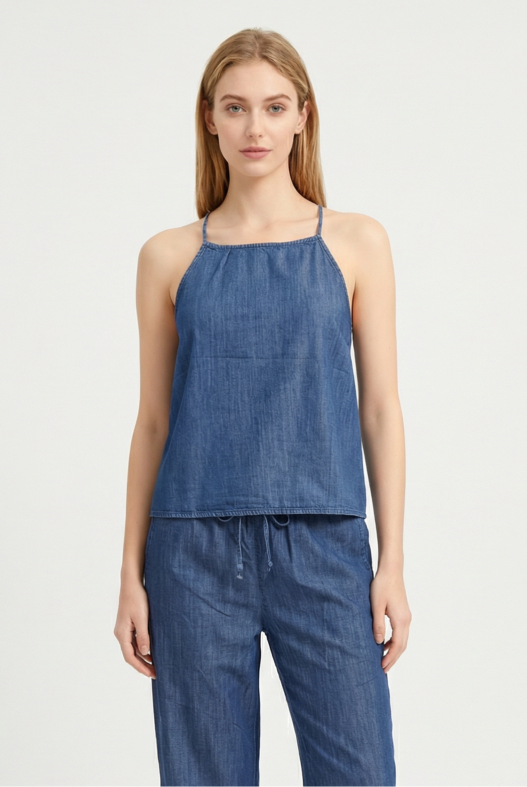 Bowie Denim Halter Top
