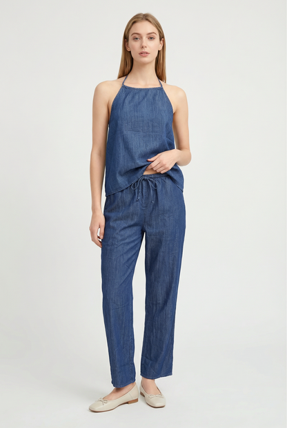 Bowie Denim Halter Top