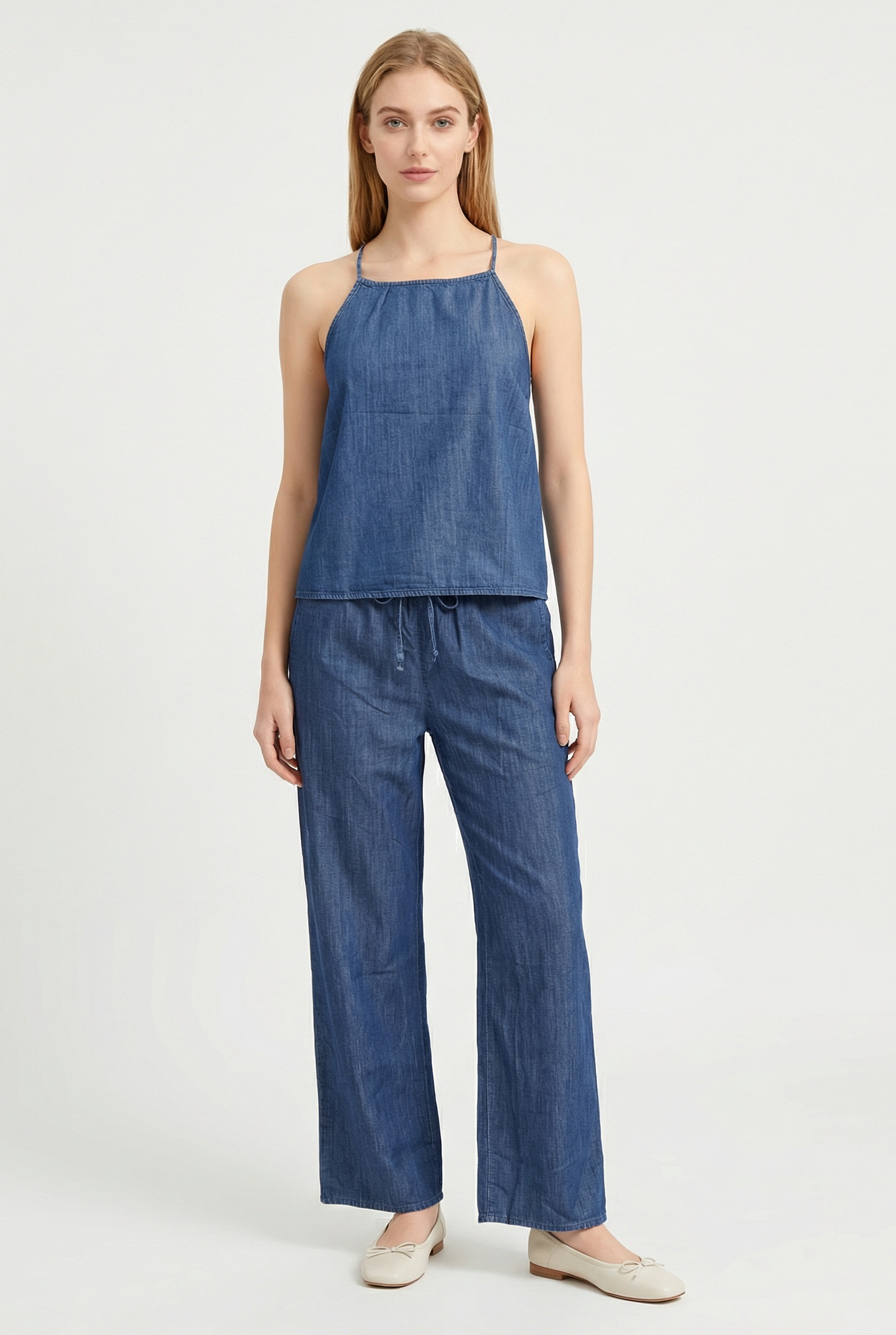 Bowie Denim Tie Waist Pant