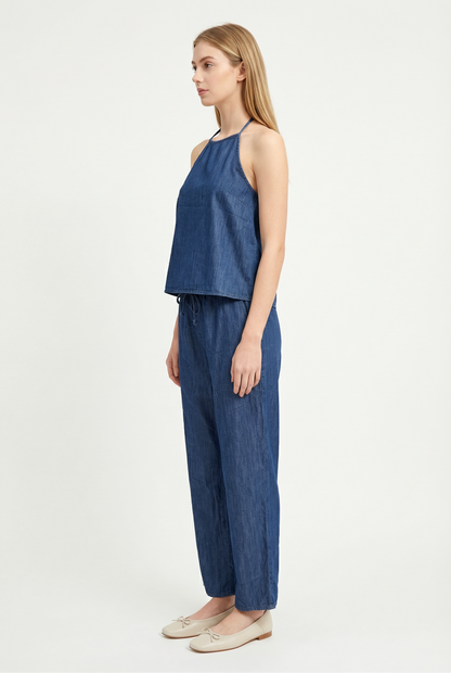 Bowie Denim Tie Waist Pant