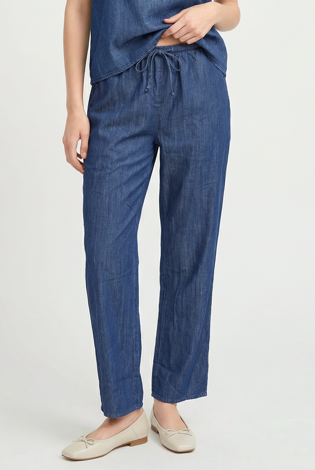 Bowie Denim Tie Waist Pant