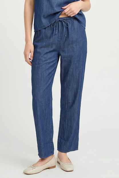 Bowie Denim Tie Waist Pant