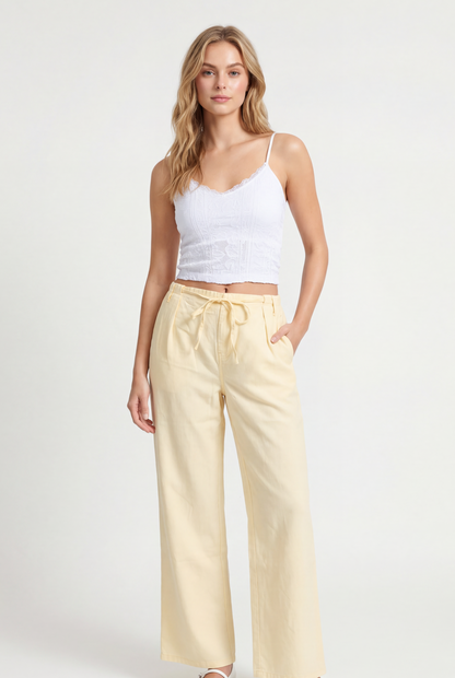 Capri Lace V Neck Crop Top