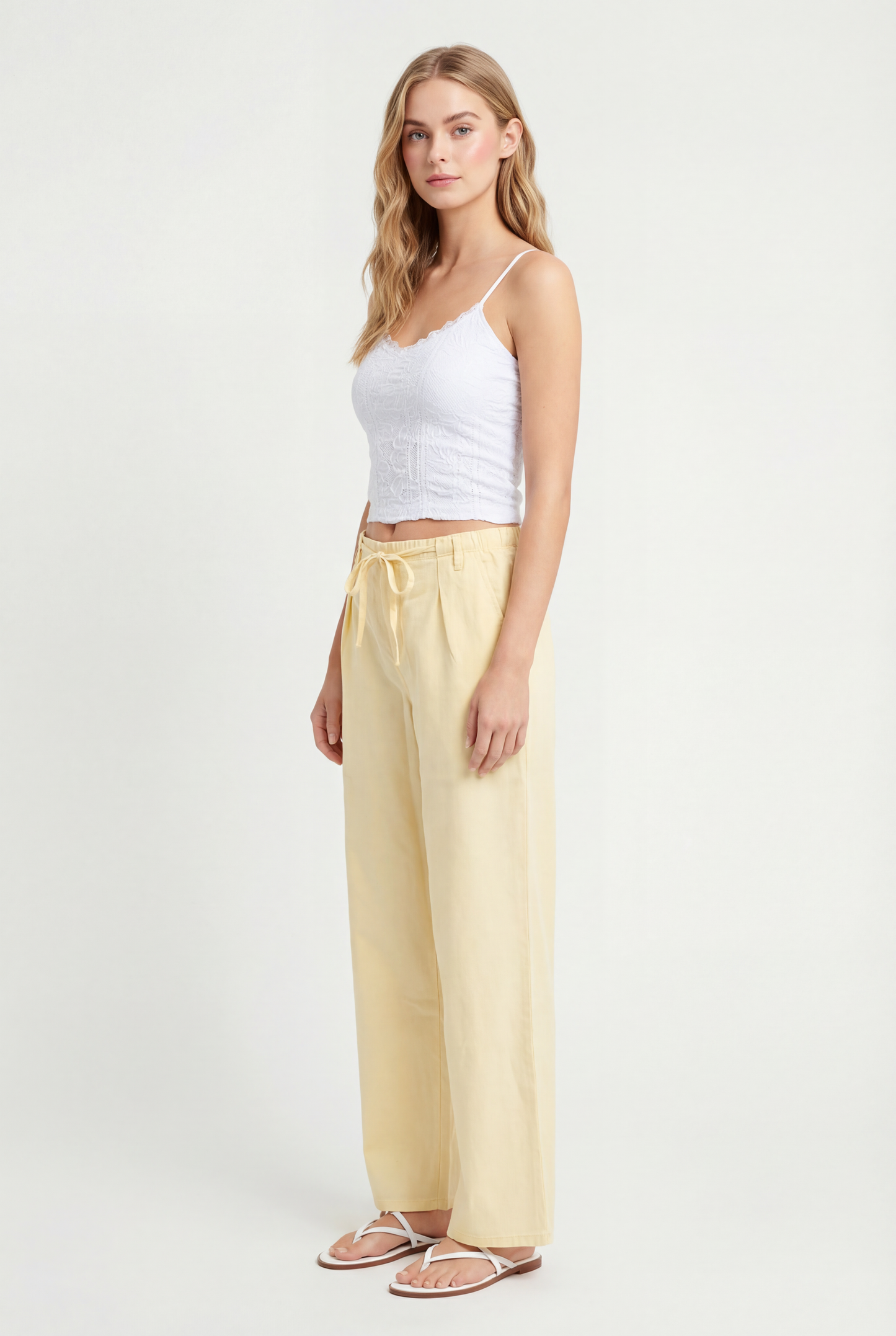 Capri Lace V Neck Crop Top