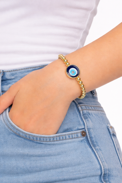 Carlin Round Evil Eye Bracelet