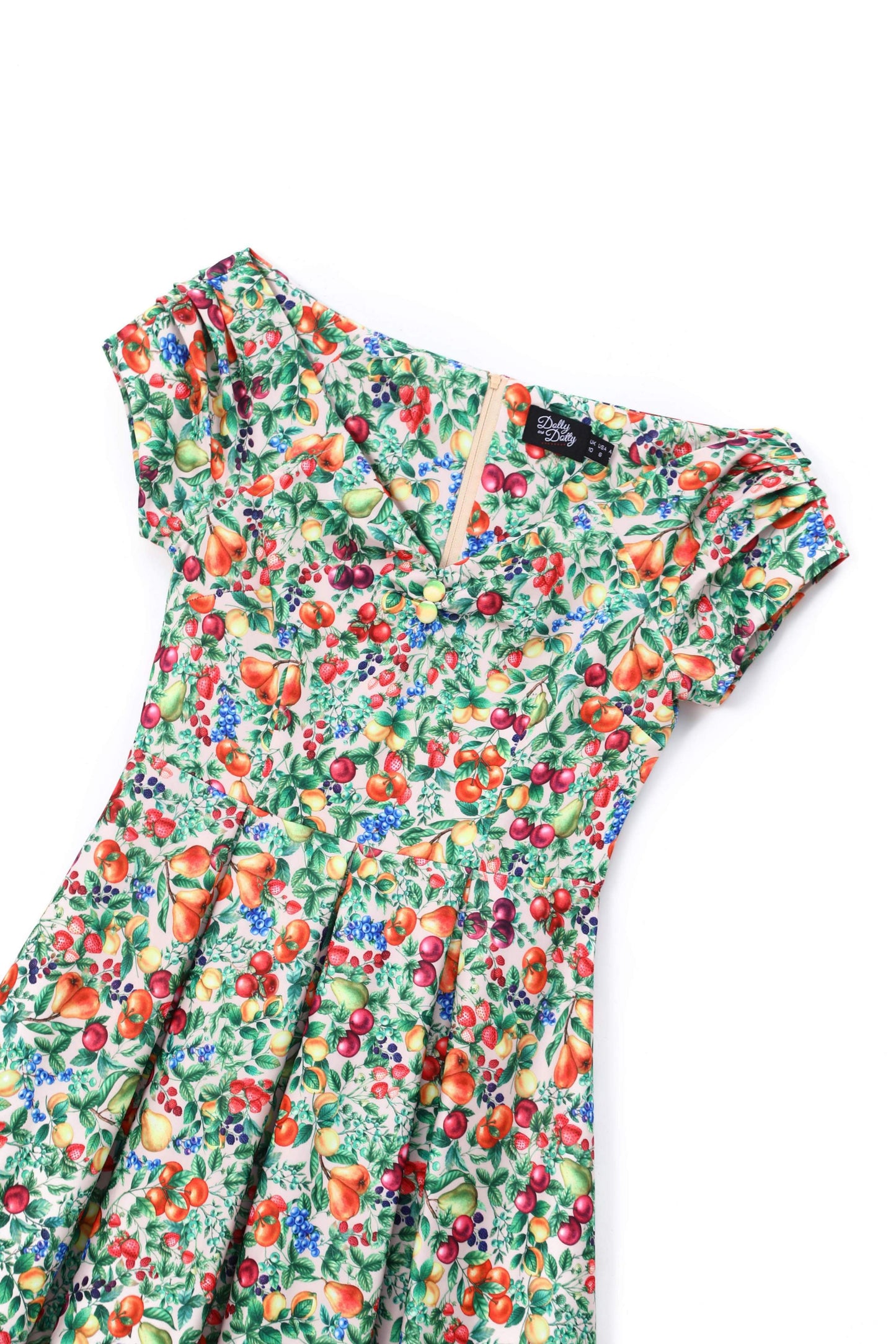 Lily Italian Summer Fruit Off Shoulder Dress