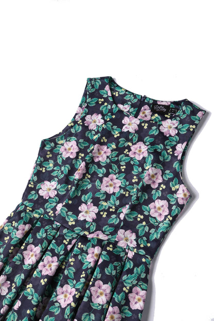 Annie Purple Floral Swing Dress
