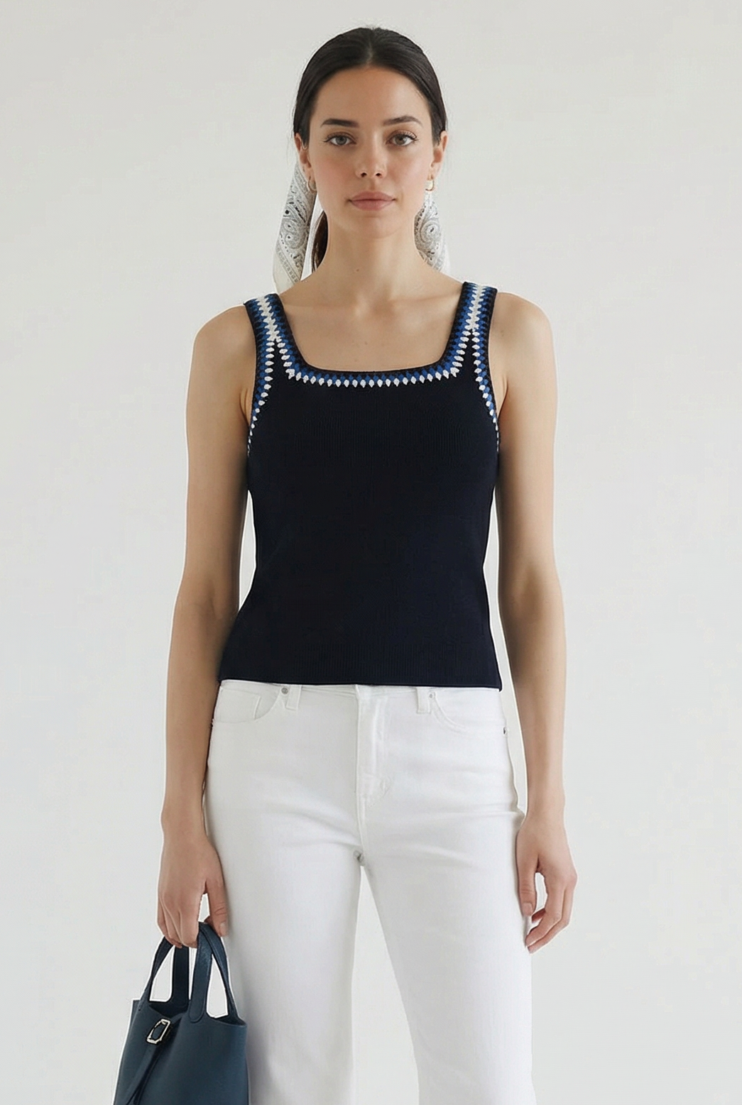 Colette Tri Color Trim Tank