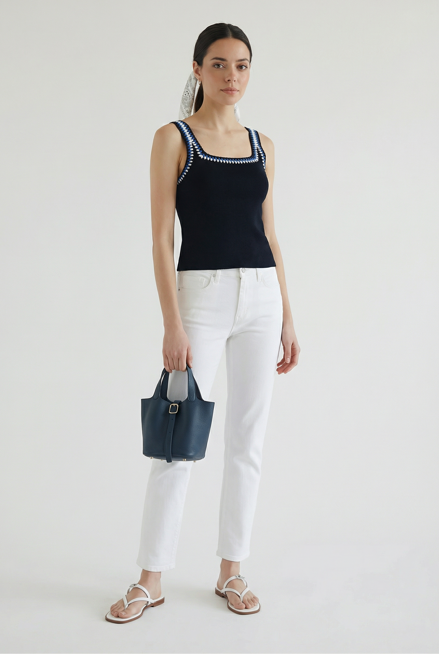 Colette Tri Color Trim Tank