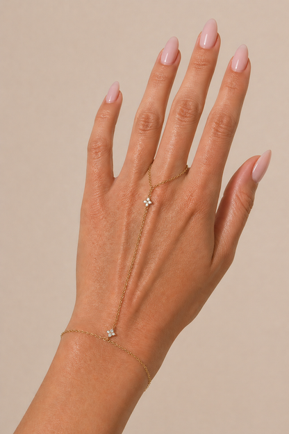 Cz Flower Hand Chain