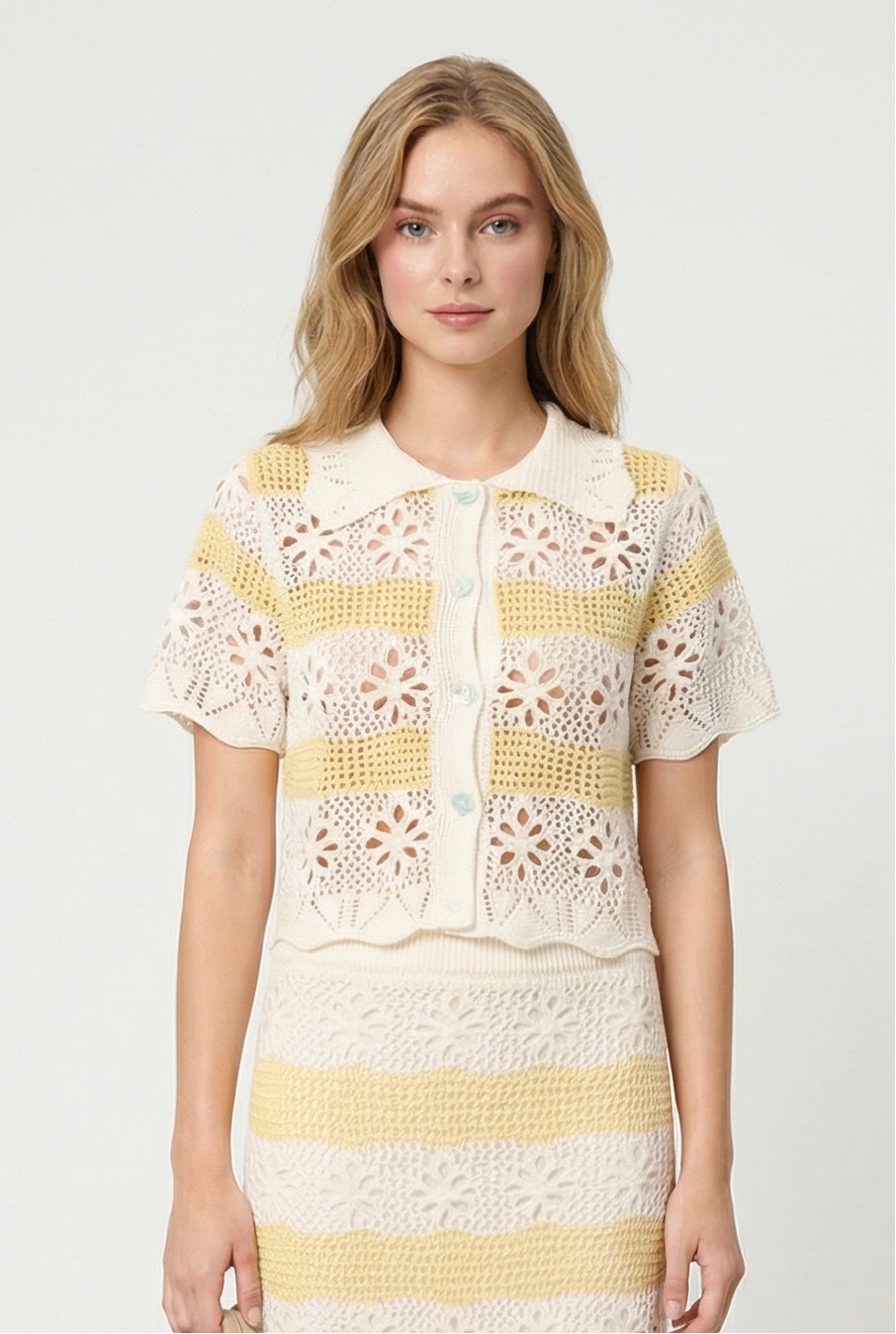 Daisy Baby Crochet Knit Top