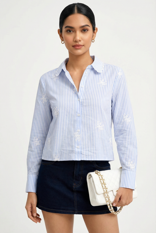 Deb Embroidered Button Down