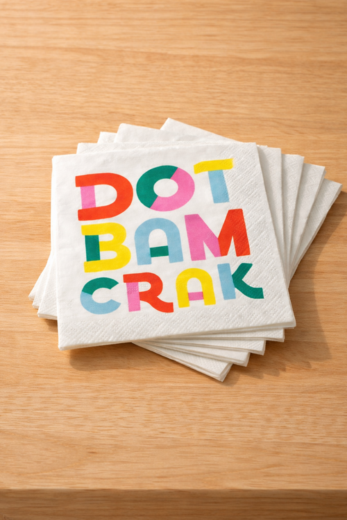 Dot Bam Mahjong Cocktail Napkins