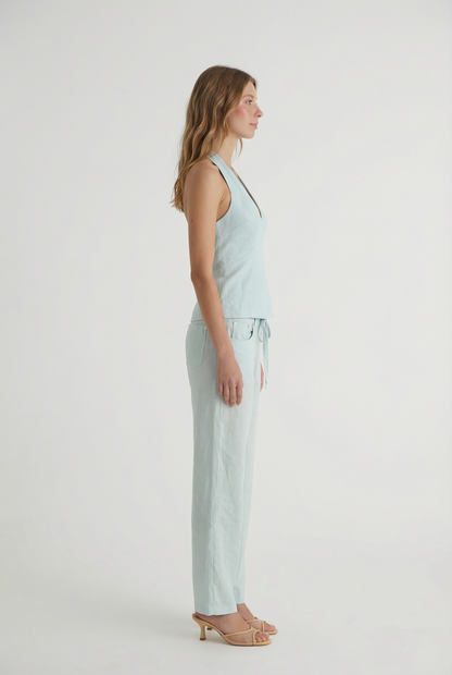 Dune Road Linen Halter Top