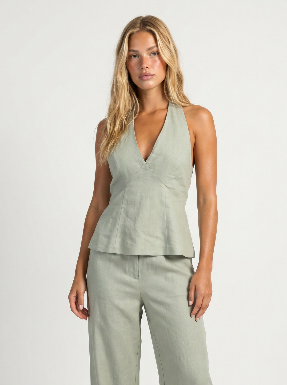 Dune Road Linen Halter Top