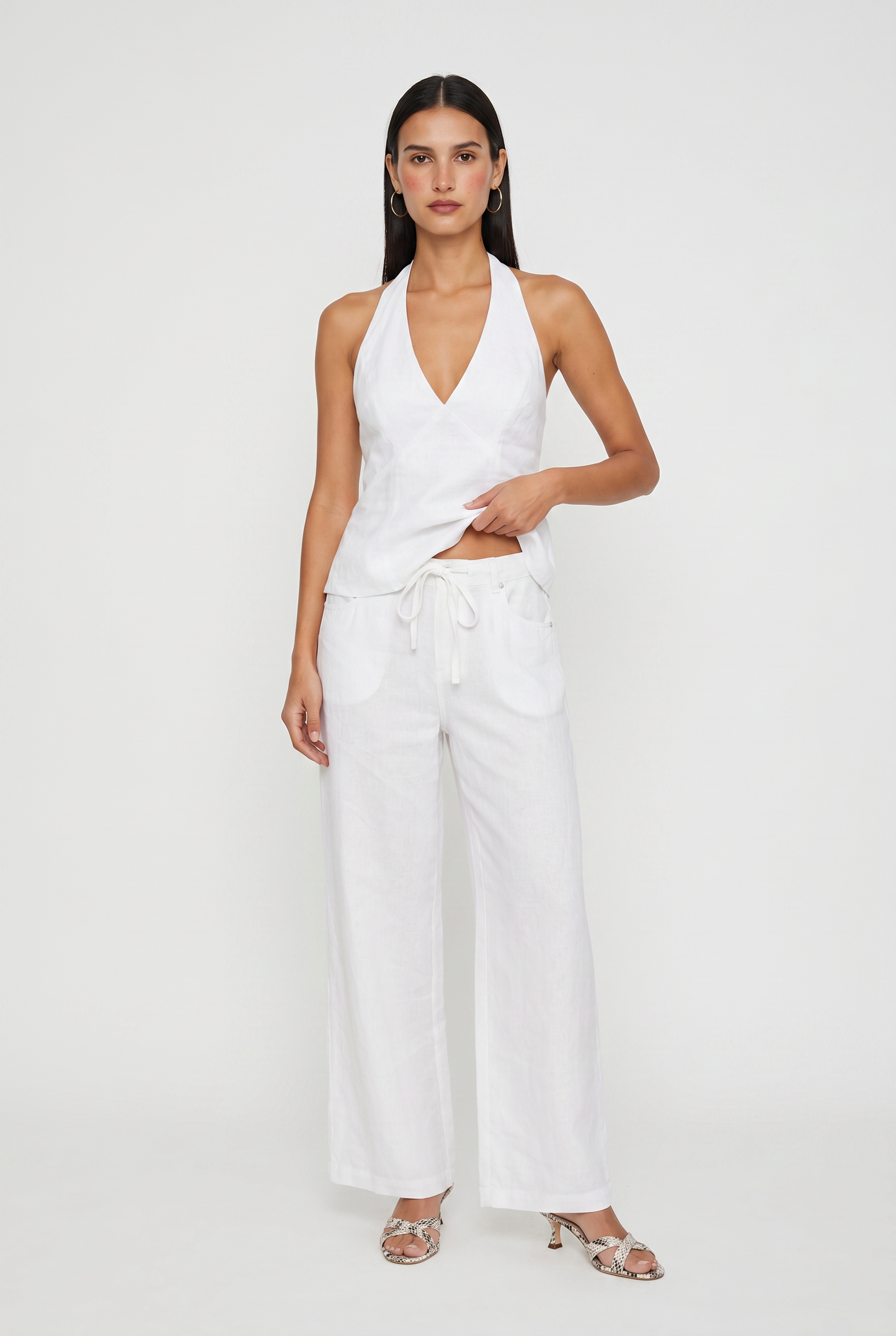 Dune Road Linen Halter Top