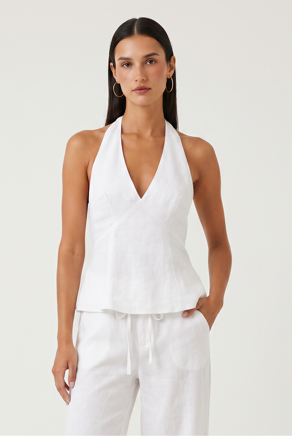 Dune Road Linen Halter Top