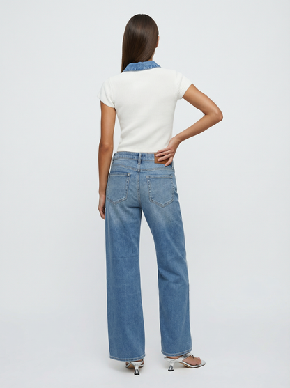 Elodie Denim Contrast Sweater
