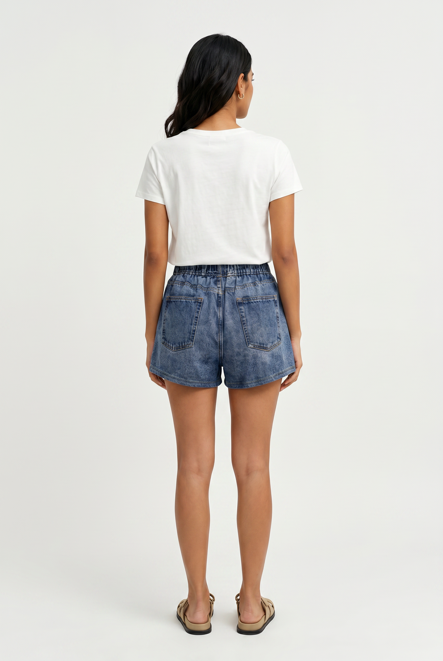 Encino Printed Denim Short