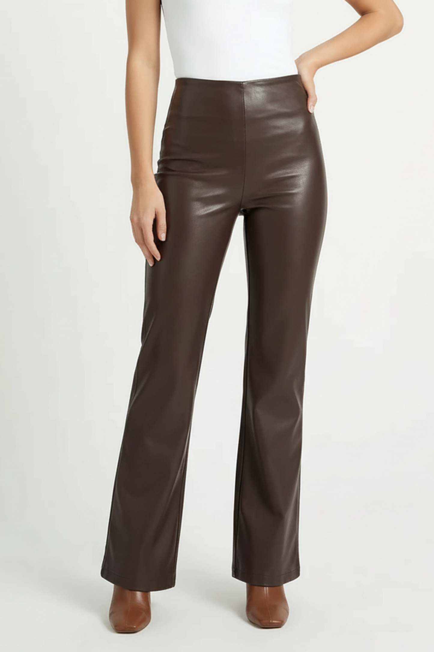 Faux Leather Wide Leg Pant