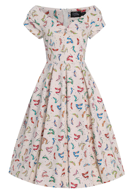 Lily Stiletto Print Off Shoulder Dress